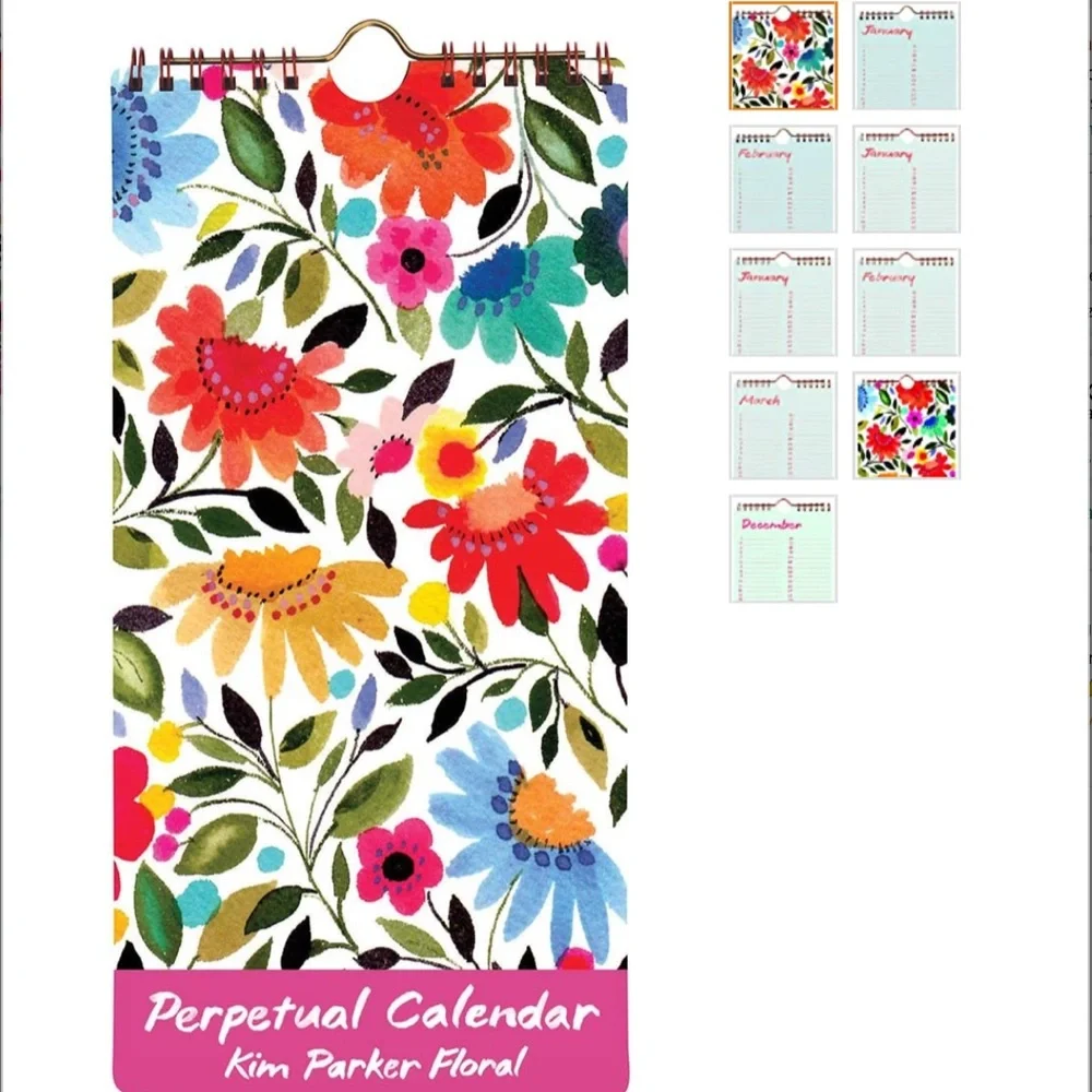 Galison Kim Parker Floral Perpetual Calendar